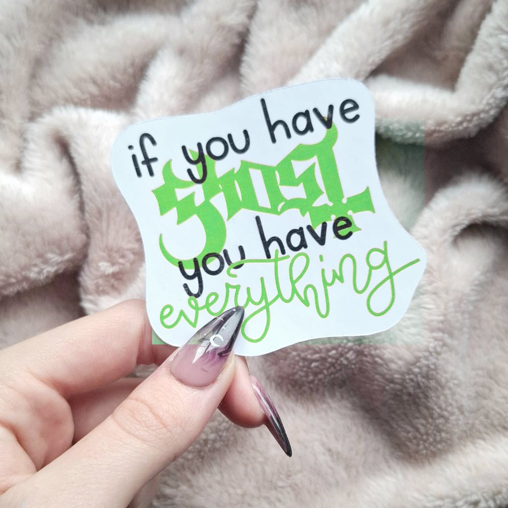 EvyHandmadeDesign Ghost - If You Have Ghost Sticker - Wit/Groen